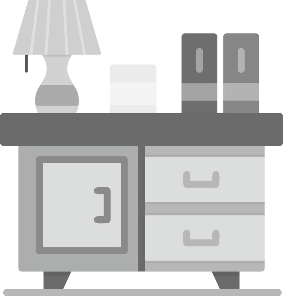 Bedside Table Creative Icon Design vector