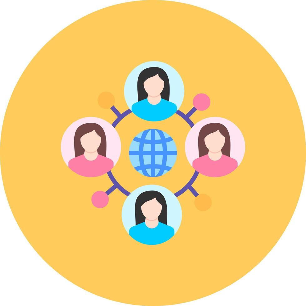 Global Network Creative Icon Design vector