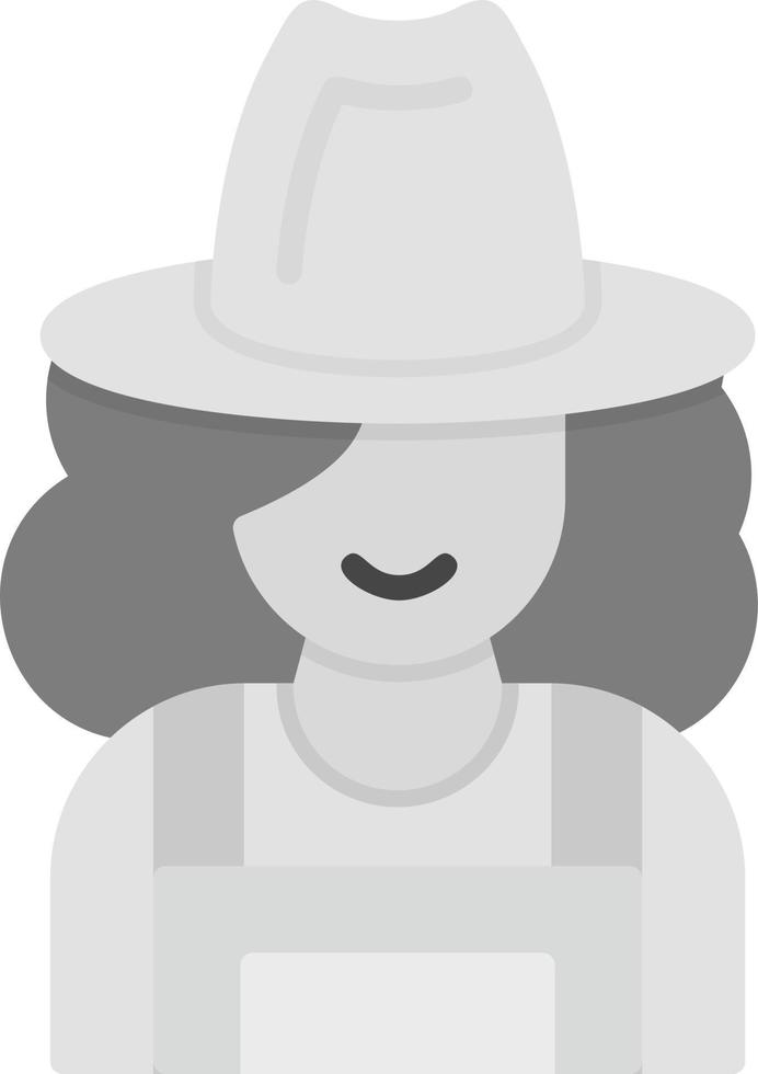 Lady Farmer Creative Icon Design vector