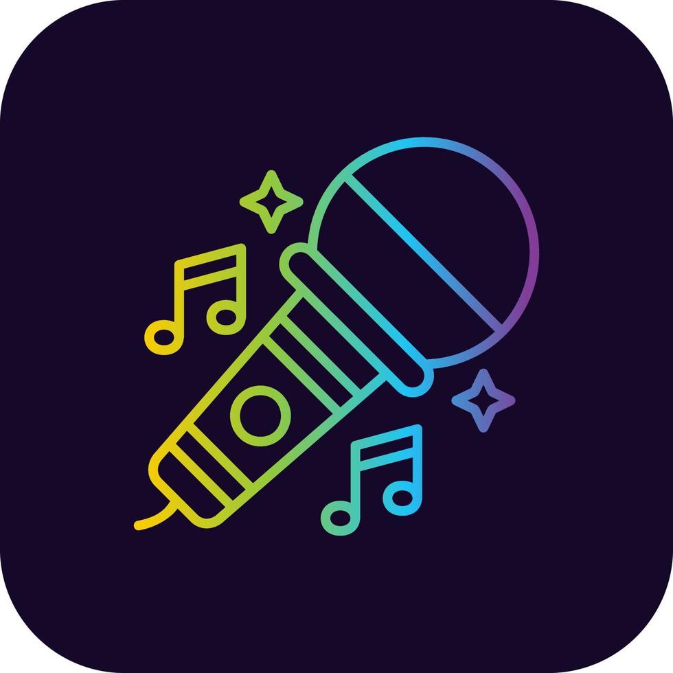 Karaoke Creative Icon Design vector