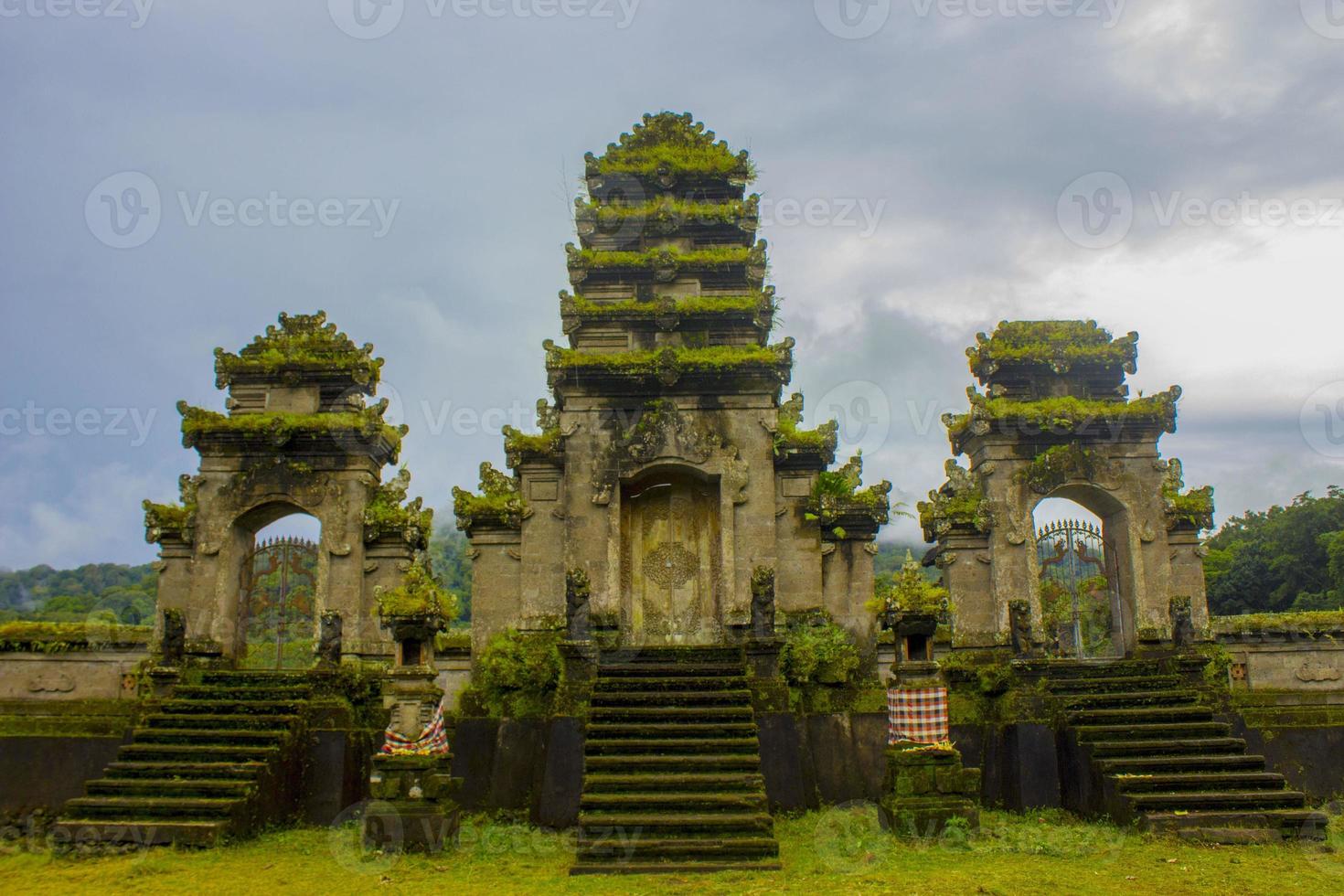 hindu temple ruins of Pura Hulun Danu at the Tamblingan lake, Bali, Indonesia photo