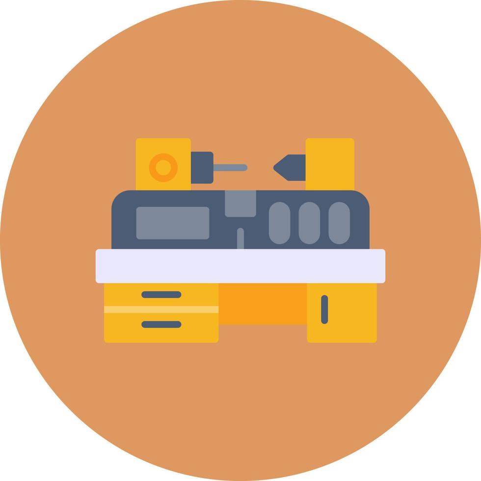 Lathe Machine Creative Icon Design vector