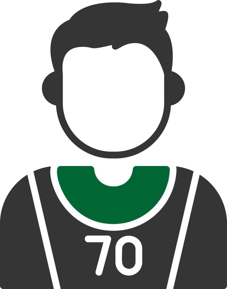 diseño de icono creativo de jugador de baloncesto vector