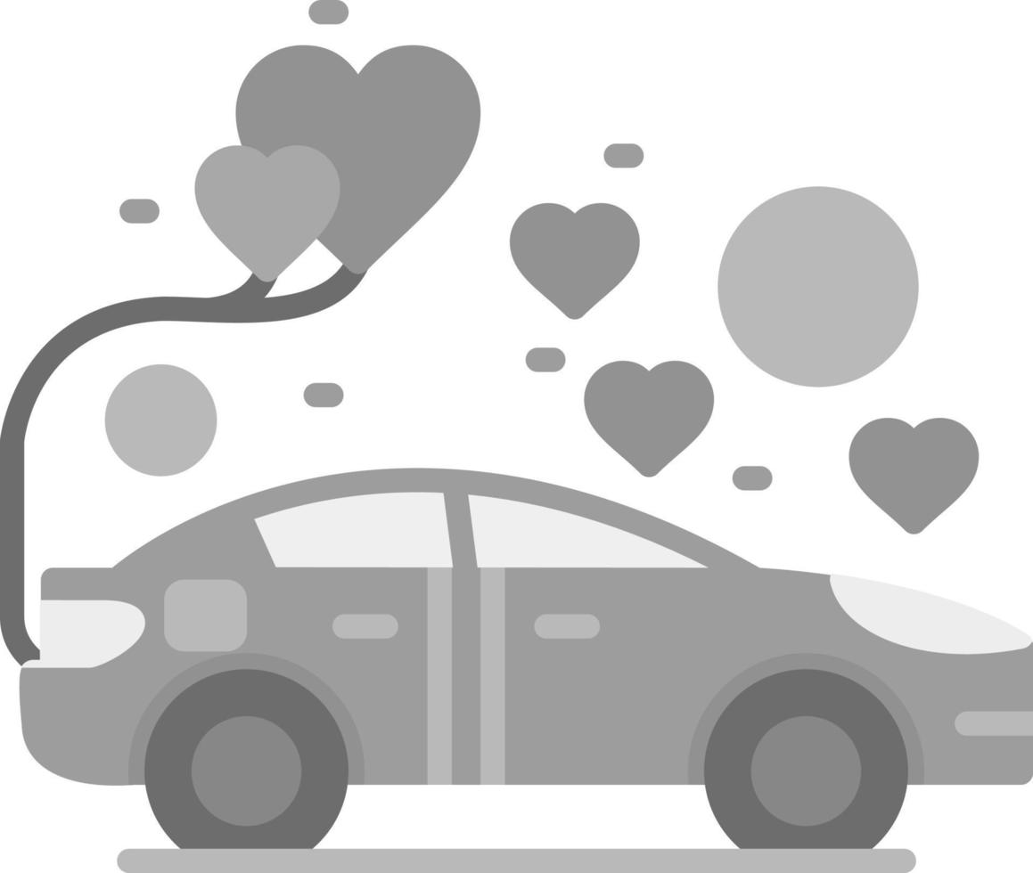 diseño de icono creativo de coche de boda vector