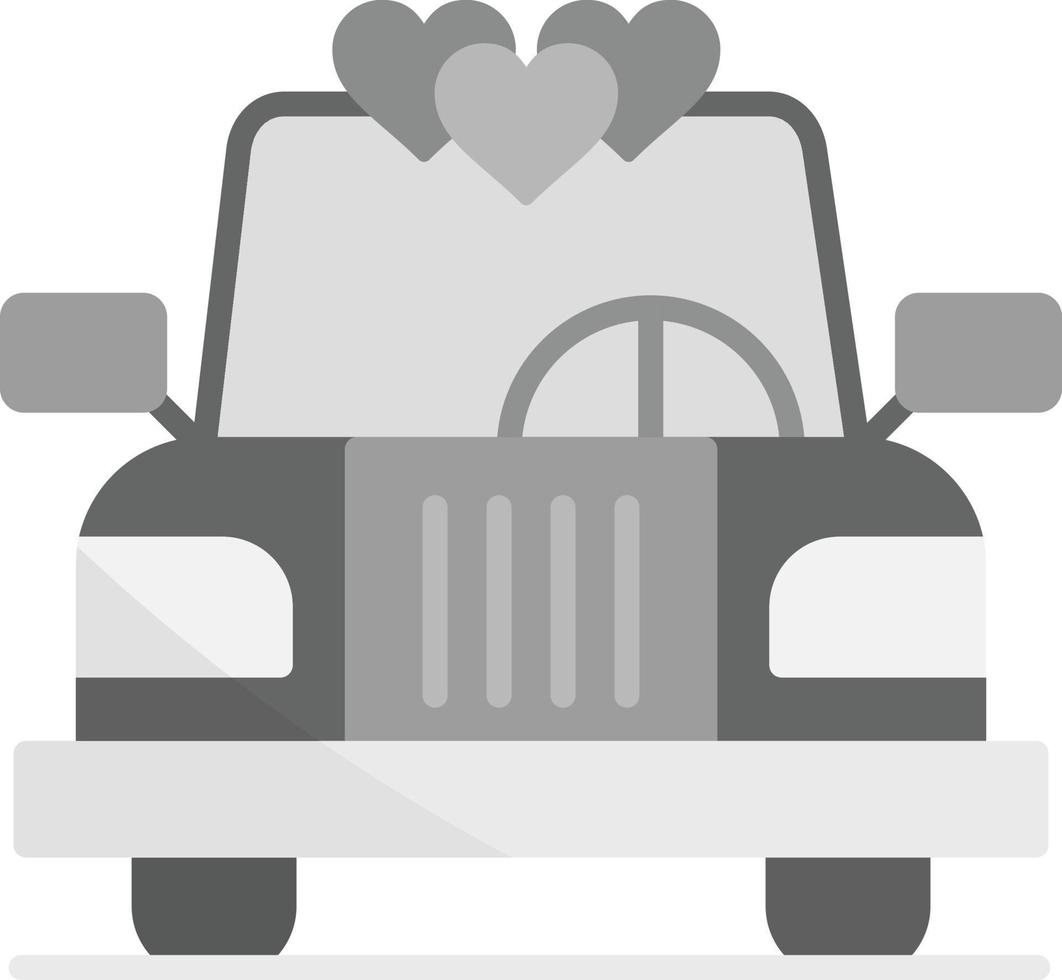 diseño de icono creativo de coche de boda vector