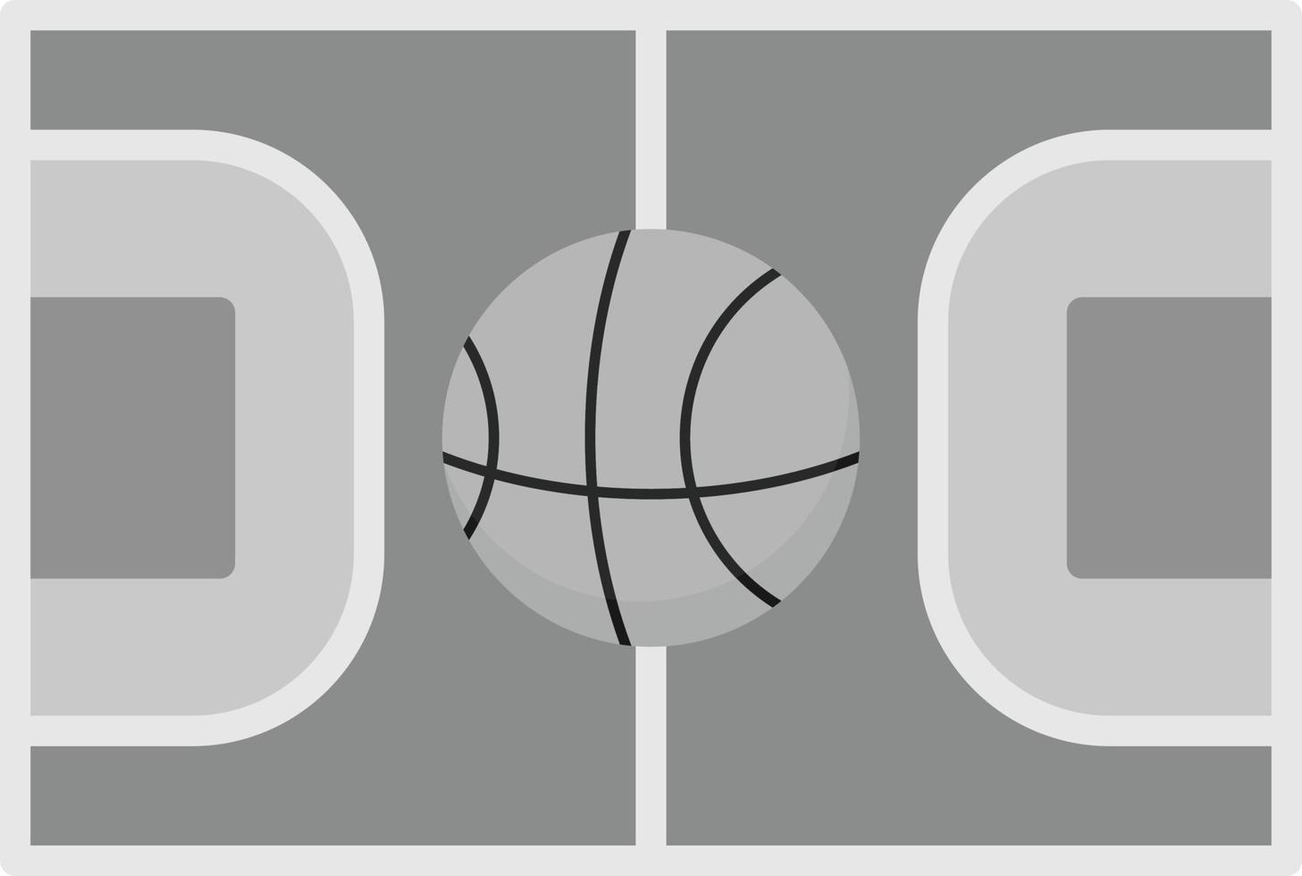 diseño de icono creativo de cancha de baloncesto vector