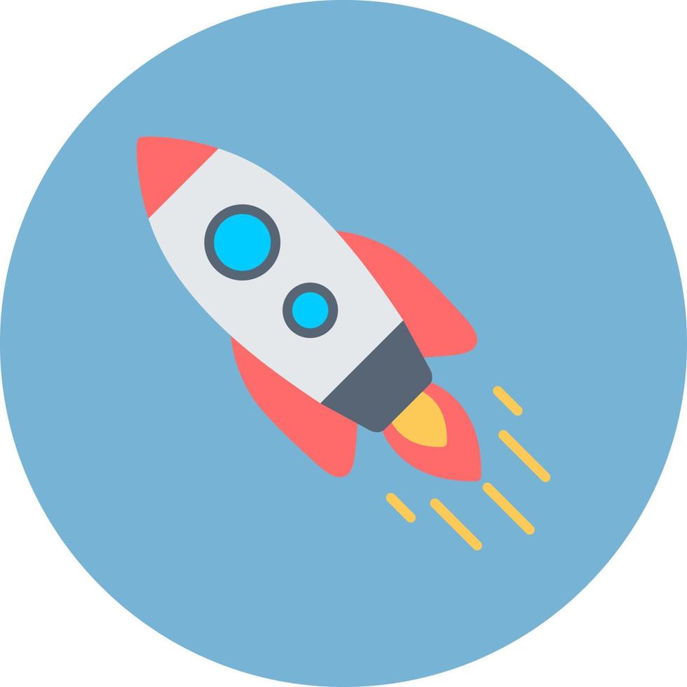 Inclined Rocket Creative Icon Design vector