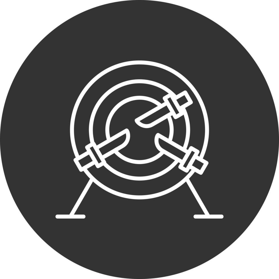 Knife Throw Creative Icon Design vector