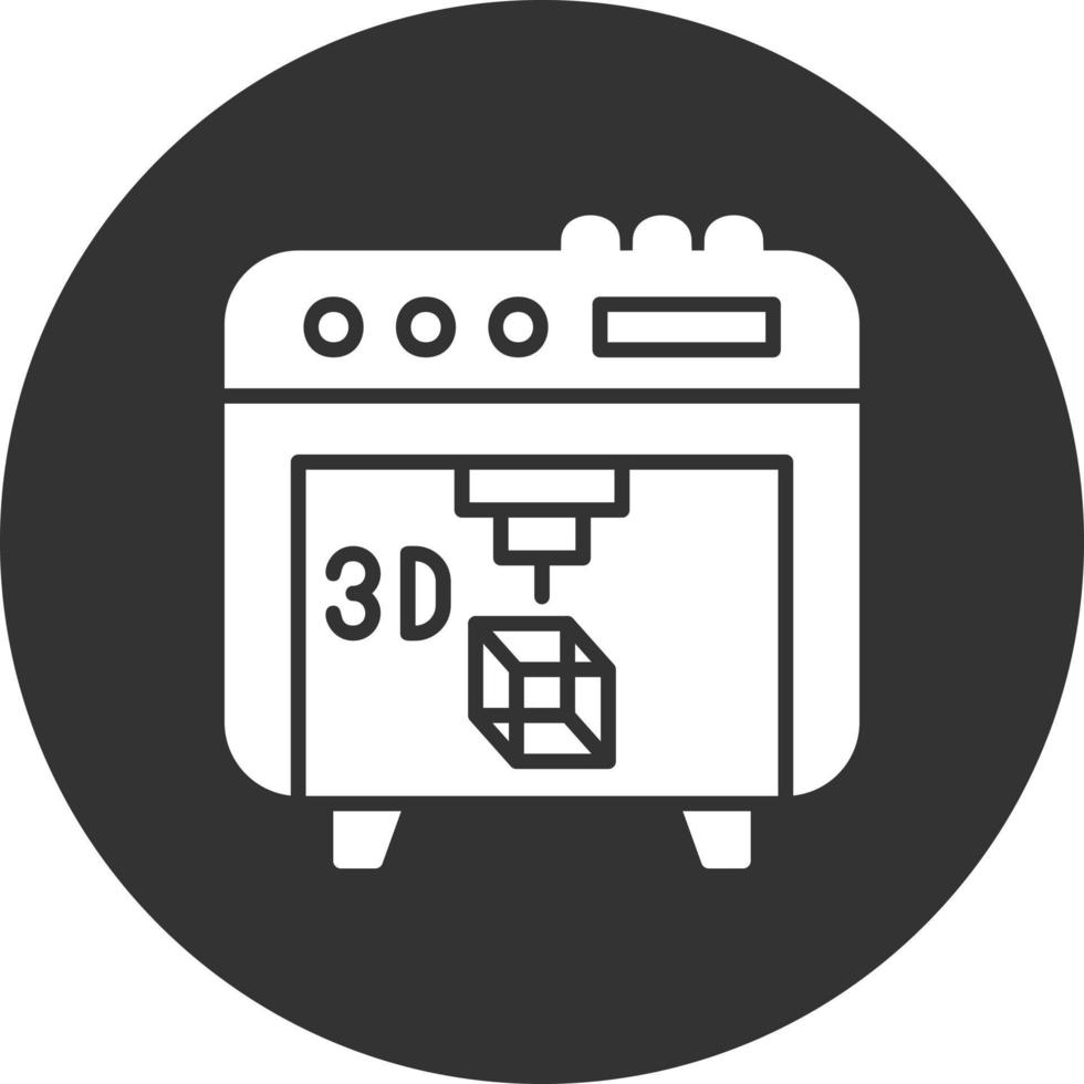 3d Printer Creative Icon Design vector
