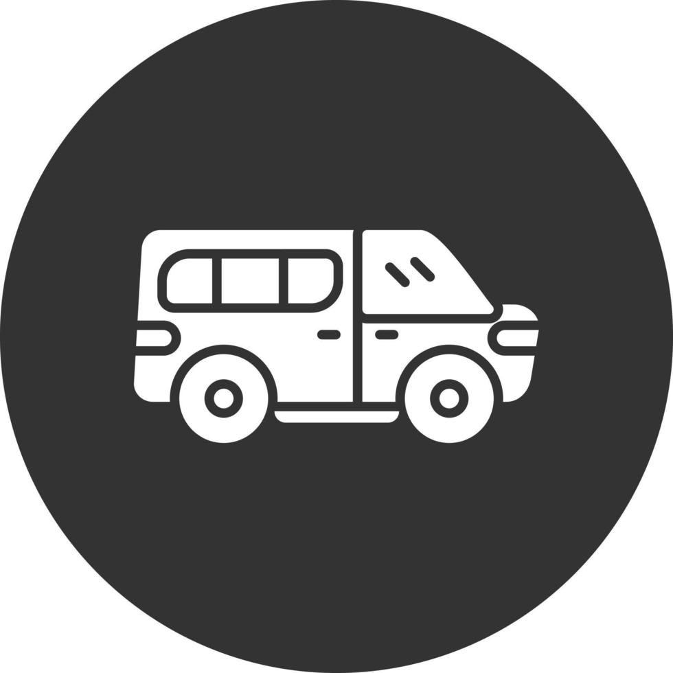 Minivan Creative Icon Design vector