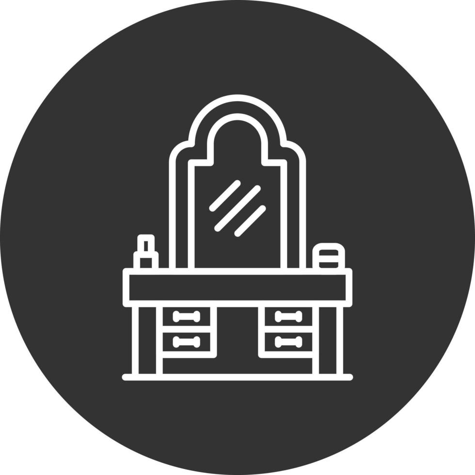 Dressing Table Creative Icon Design vector