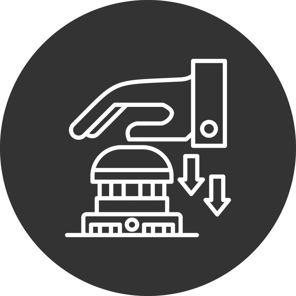 Emergency Button Creative Icon Design vector