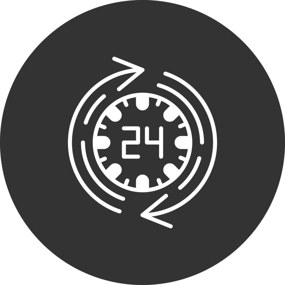 24 Hours Creative Icon Design vector