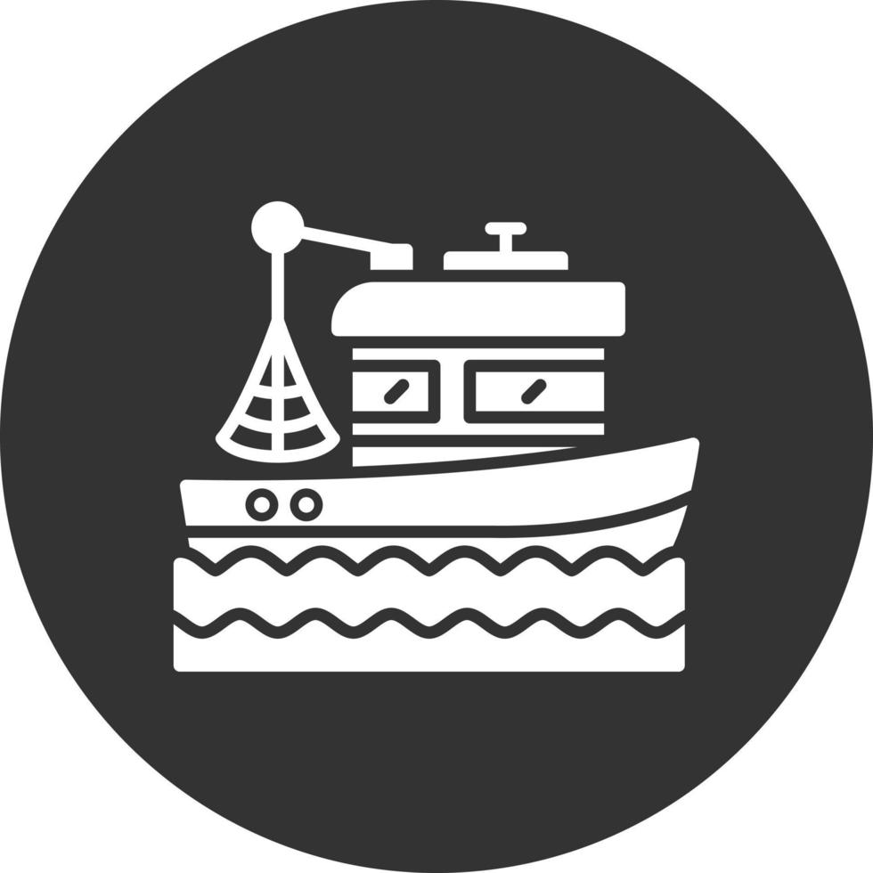 diseño de icono creativo de barco de pesca vector