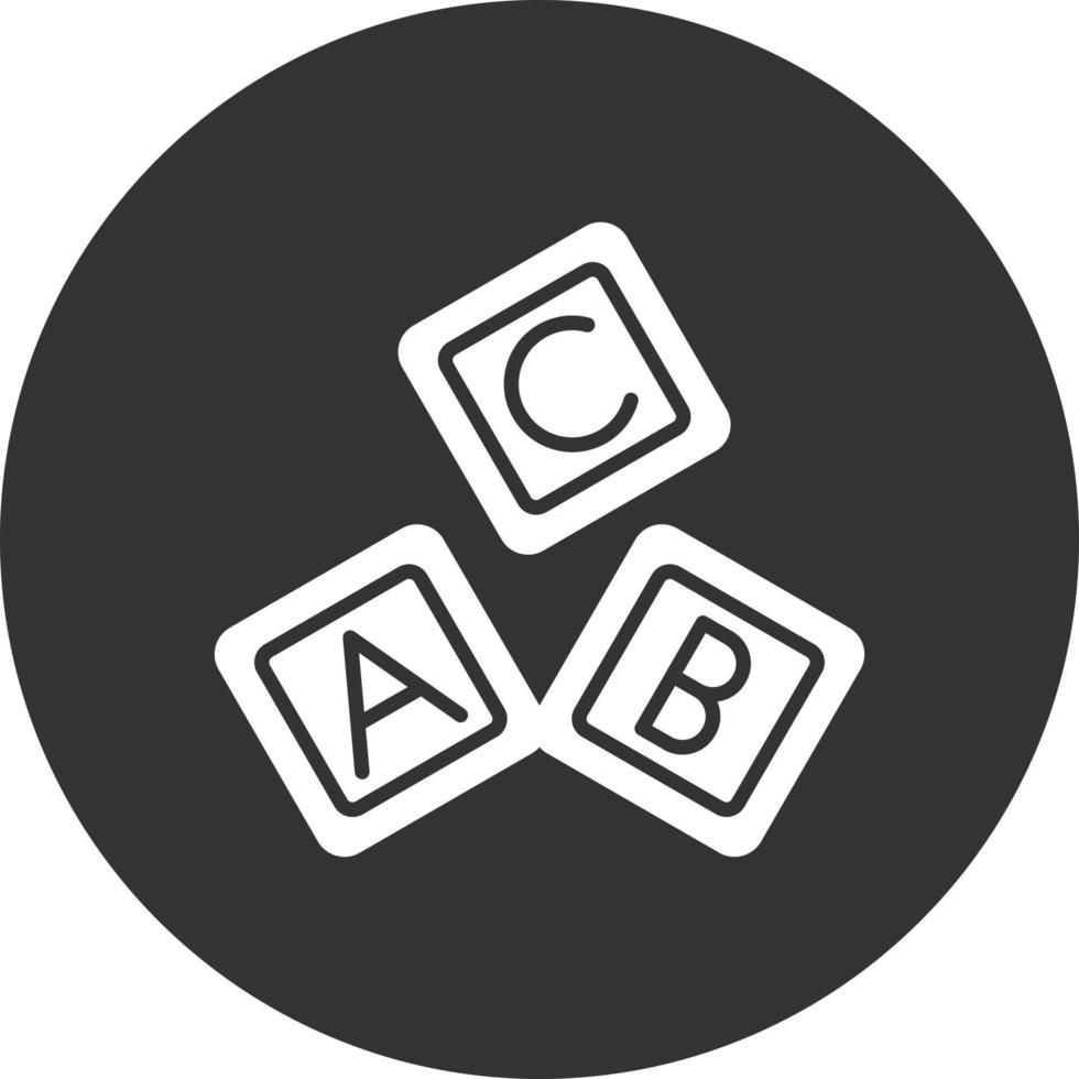 diseño de icono creativo de bloque abc vector