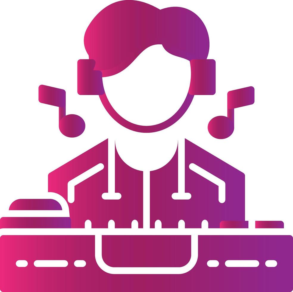 diseño de icono creativo dj vector