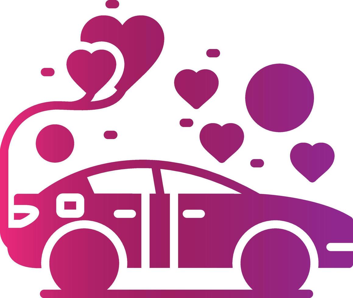 Wedding Car Creative Icon Design vector