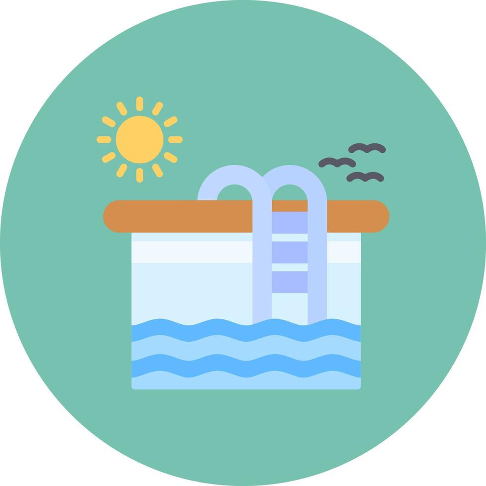 Swimming Pool Creative Icon Design vector