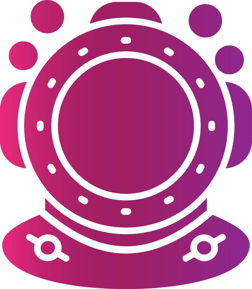 Diving Helmet Creative Icon Design vector