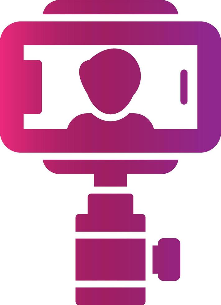 Selfie Stick Creative Icon Design vector