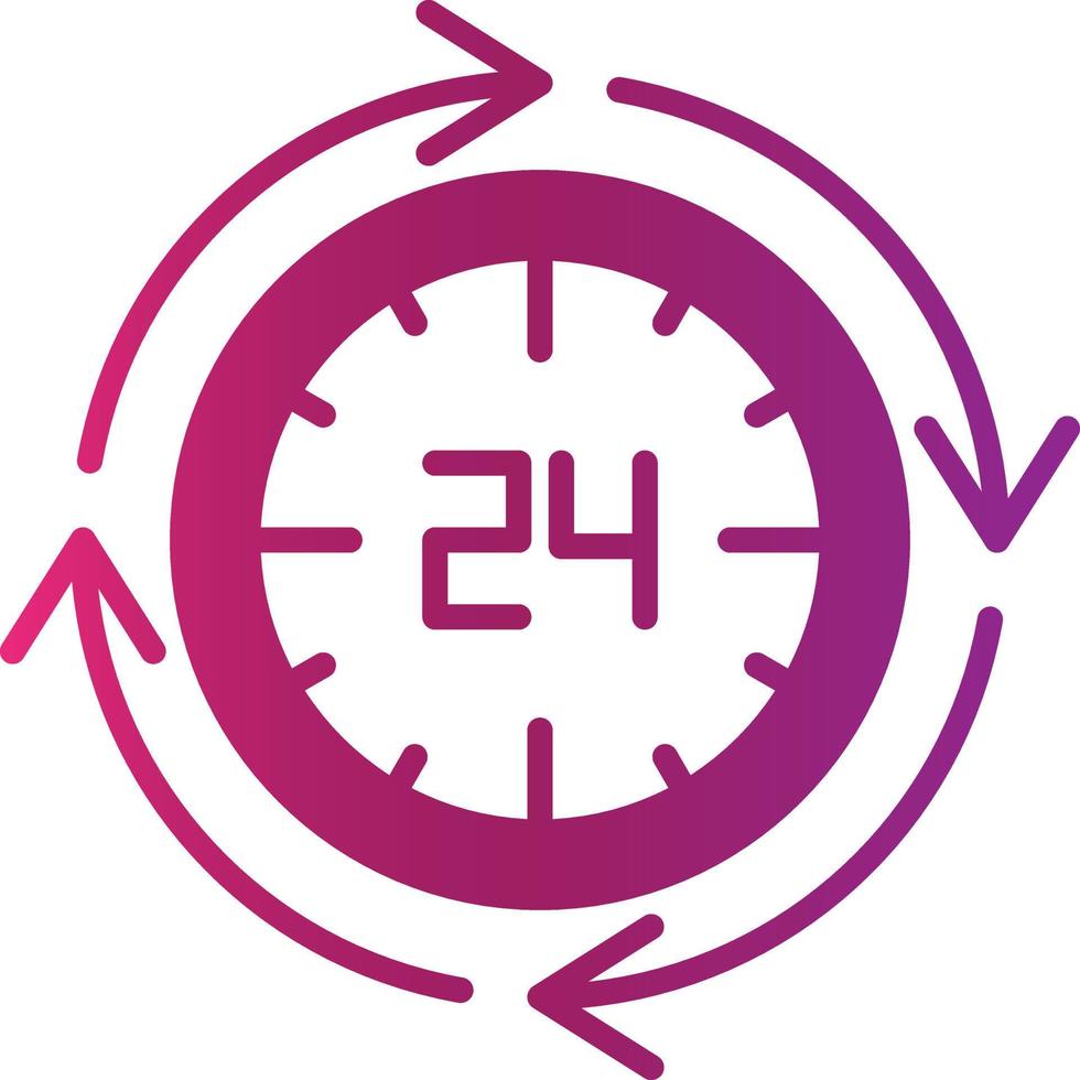 24 Hours Creative Icon Design vector