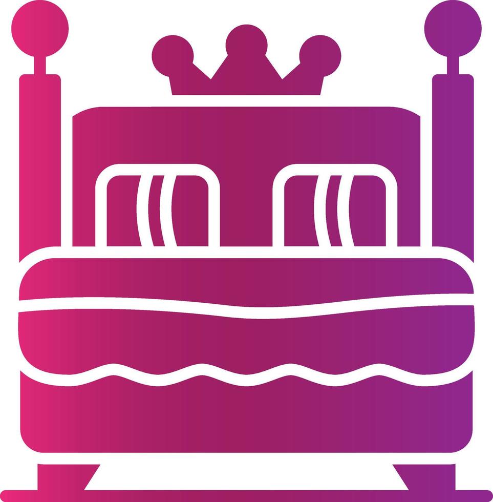 Double Bed Creative Icon Design vector