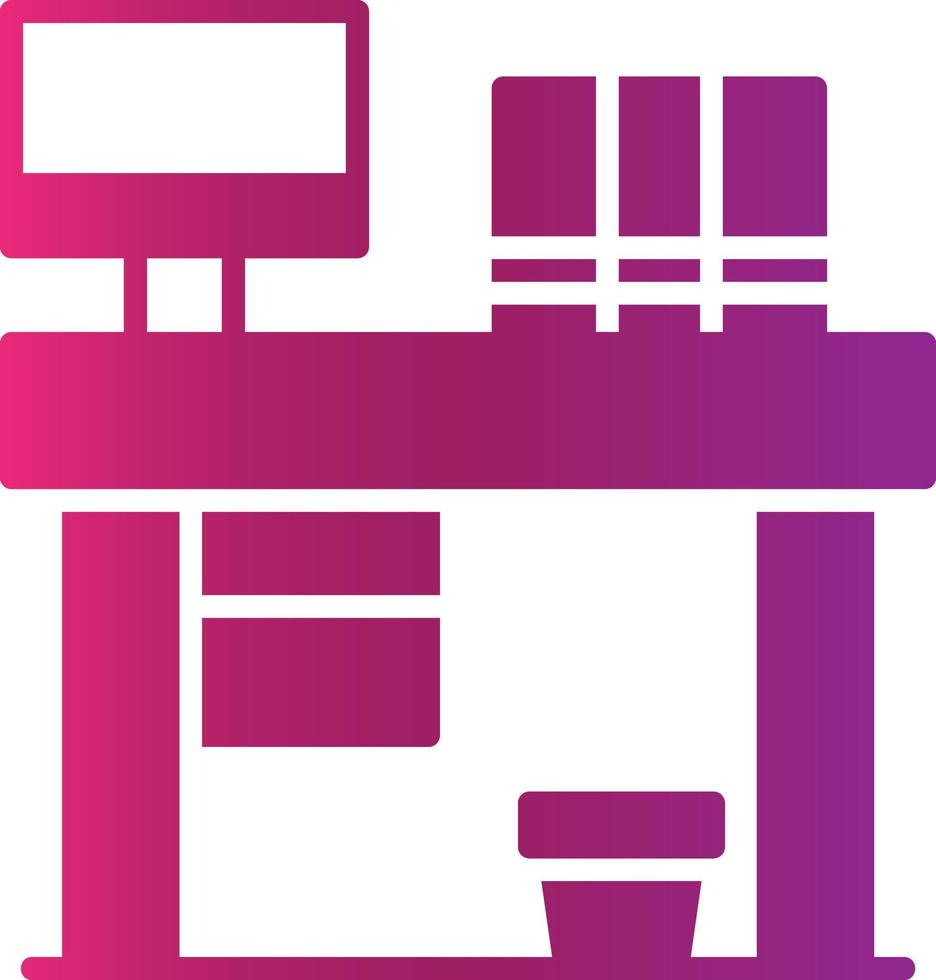 Office Table Creative Icon Design vector