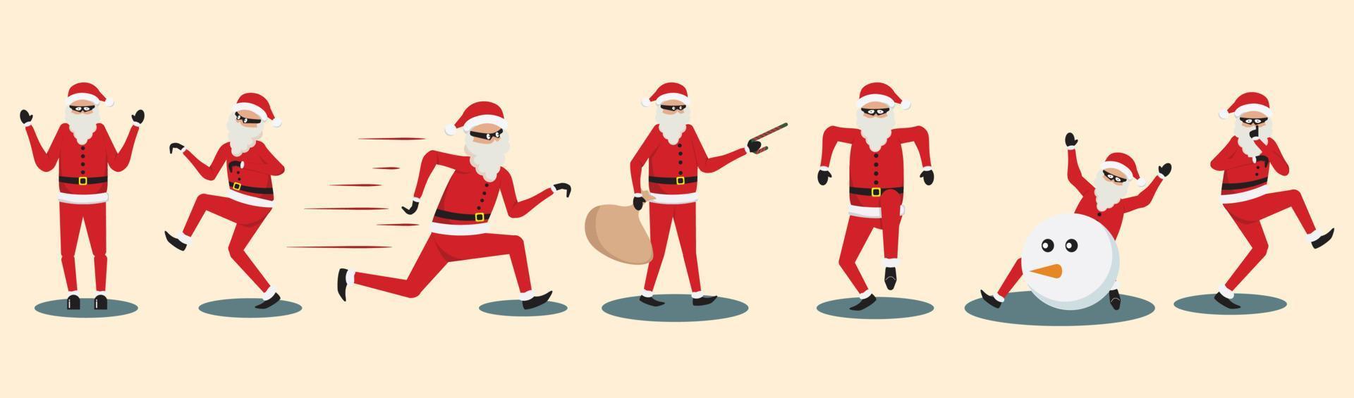 Santa Claus The Robber vector