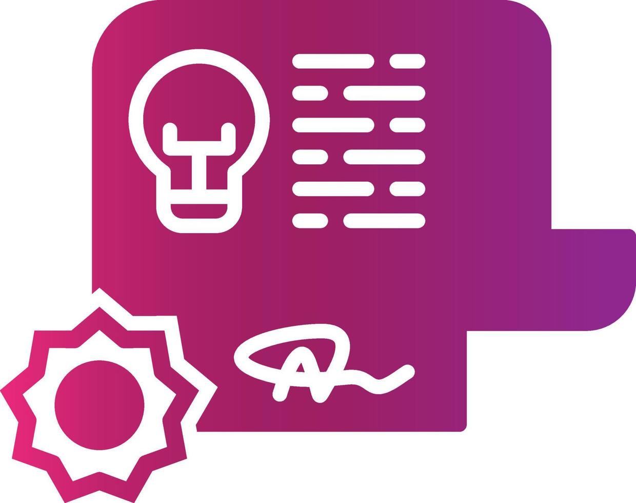 Patent Creative Icon Design vector