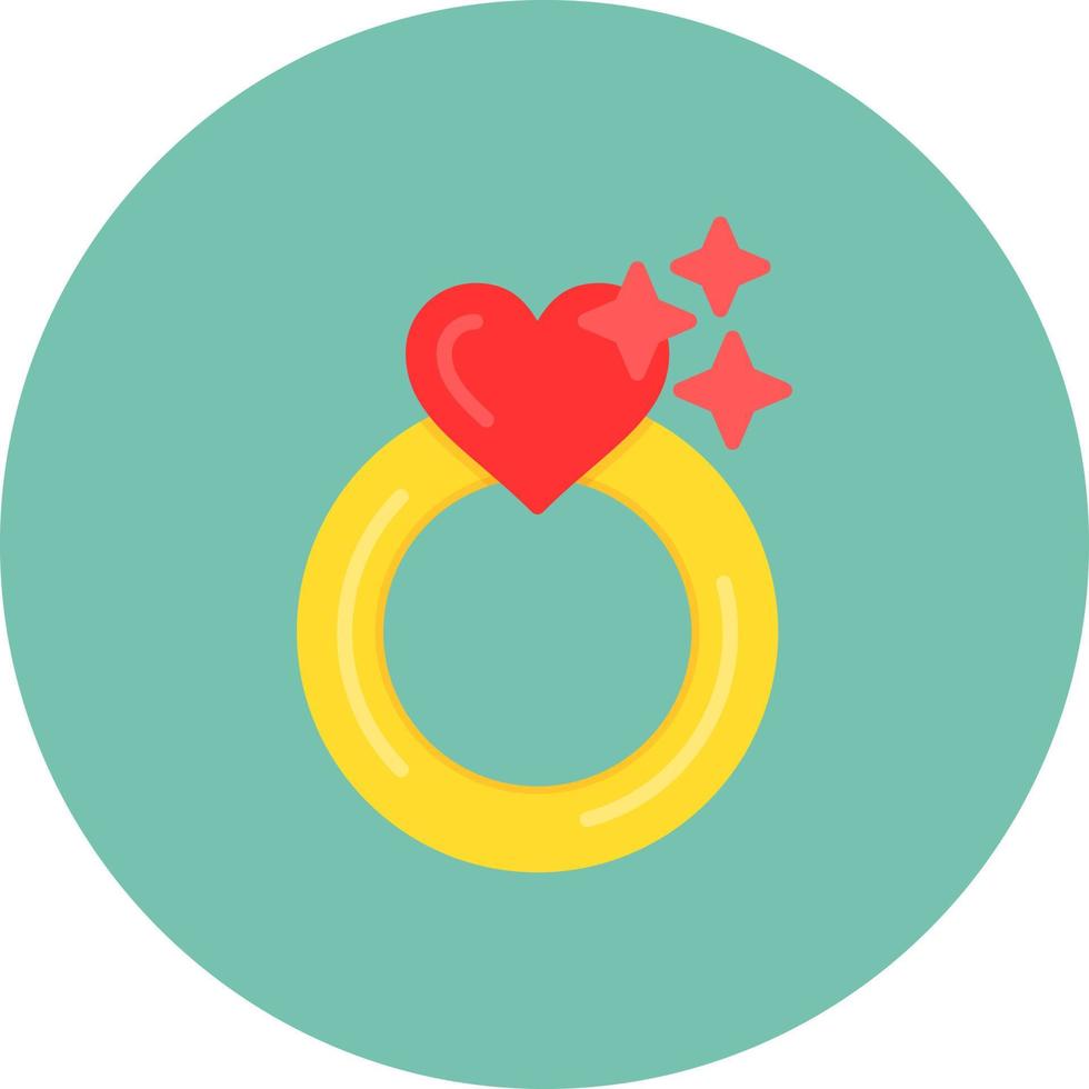 diseño de icono creativo de anillo de compromiso vector