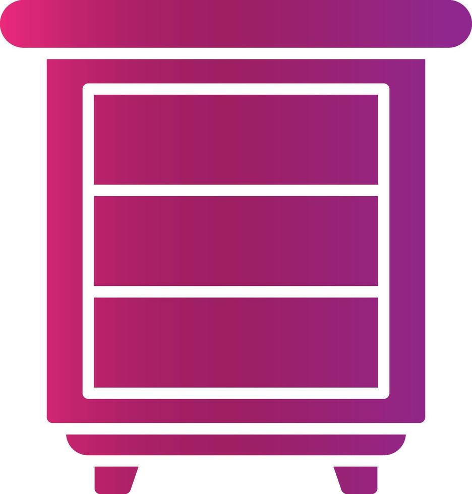Bedside Table Creative Icon Design vector