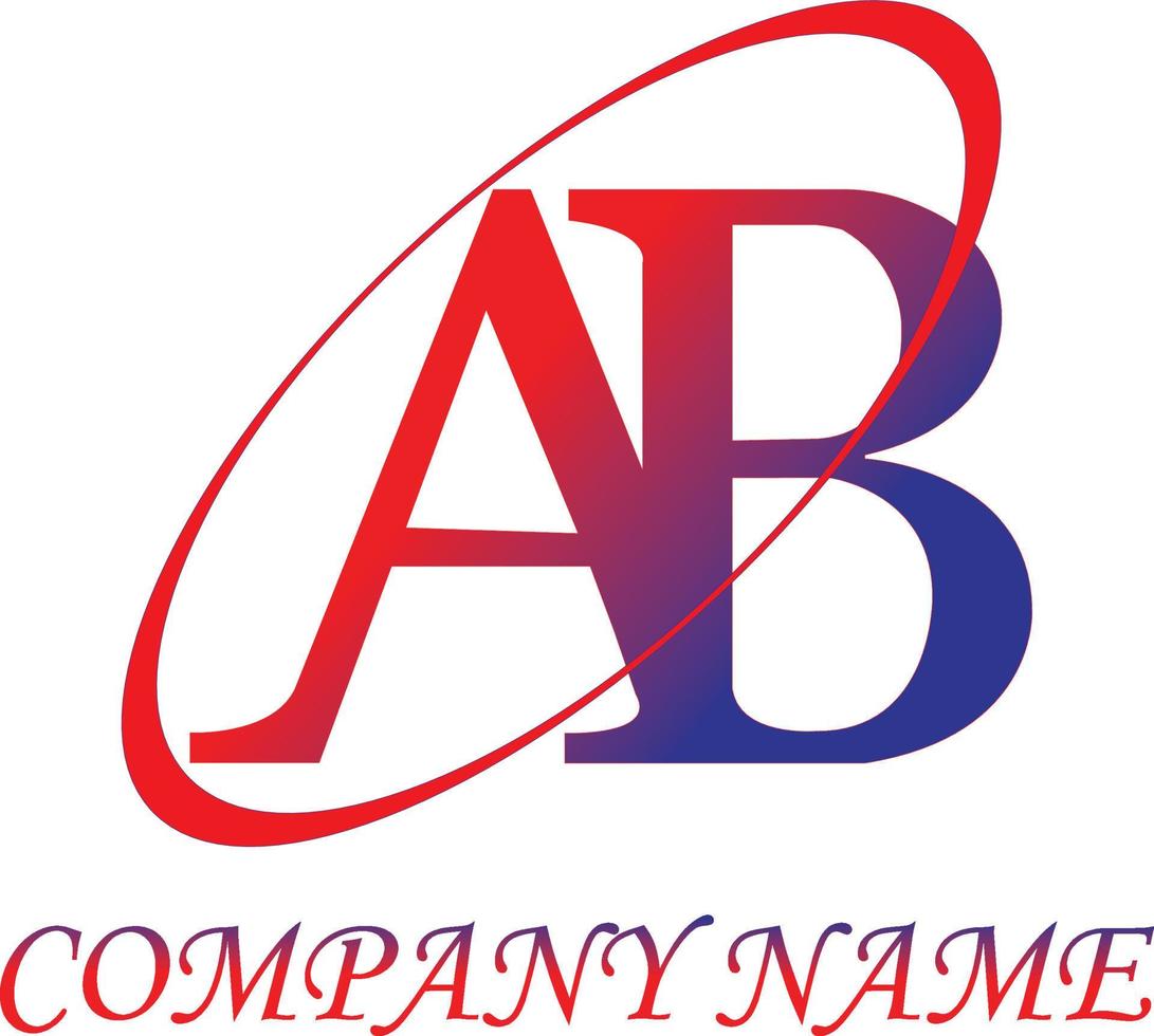 logotipo de la letra ab vector