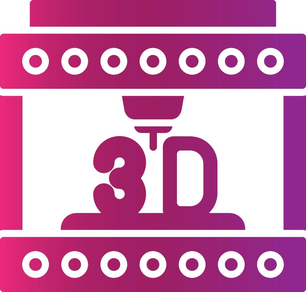 3d Printing Creative Icon Design vector