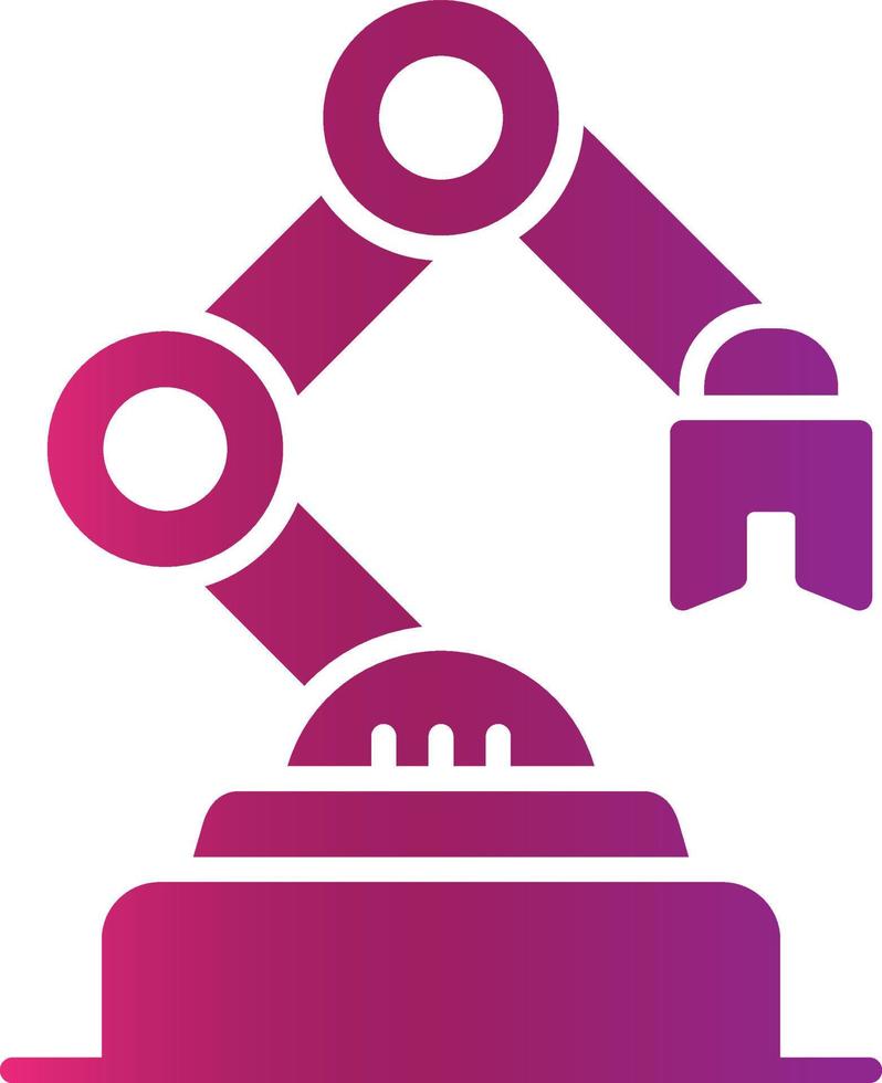 Industrial Robot Creative Icon Design vector