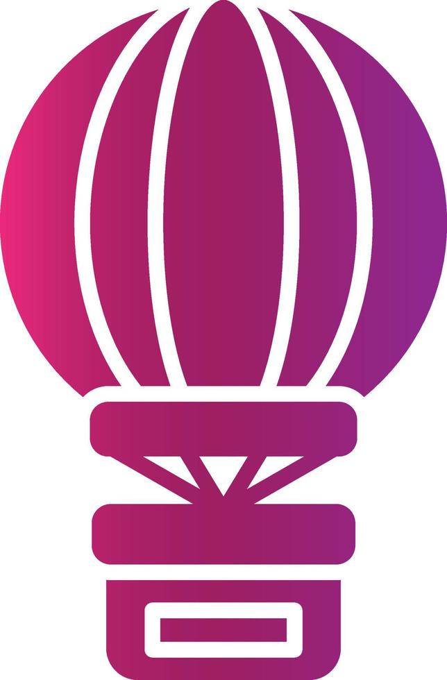 Hot Air Balloon Creative Icon Design vector
