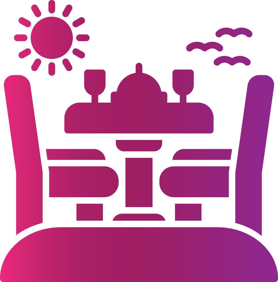 Dining Table Creative Icon Design vector