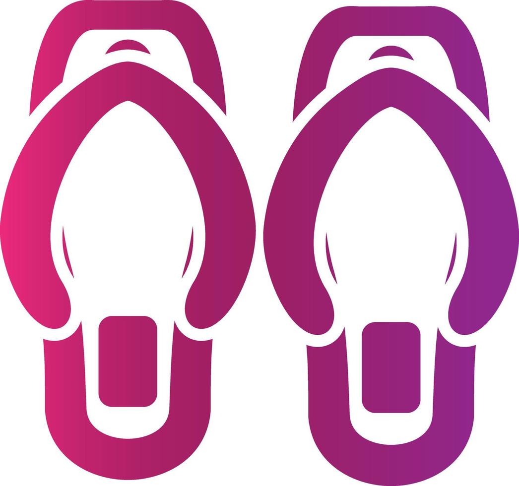 diseño de icono creativo de chanclas vector