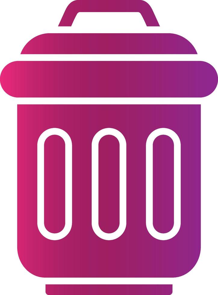 Trash Bin Creative Icon Design vector