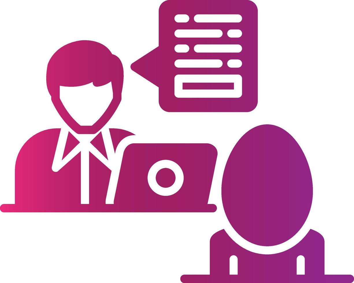 Interview Creative Icon Design vector