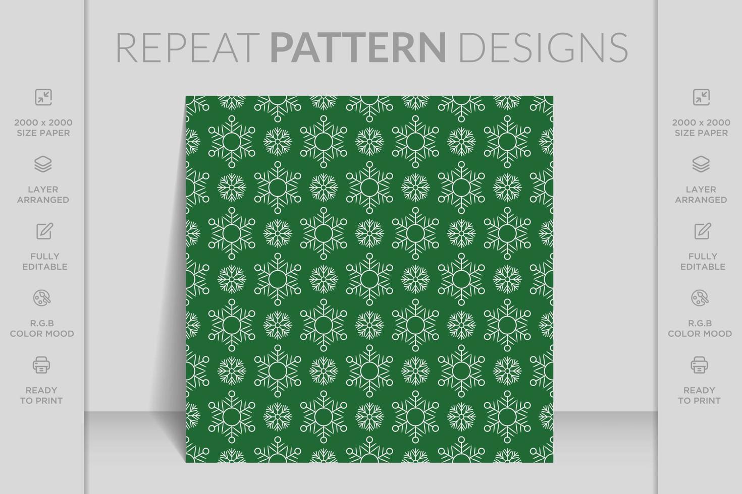 Merry Christmas seamless pattern with geometric motifs. Snowflakes with different ornaments. vector