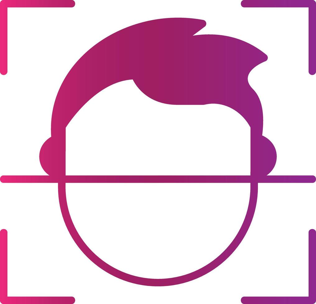Face Id Creative Icon Design vector