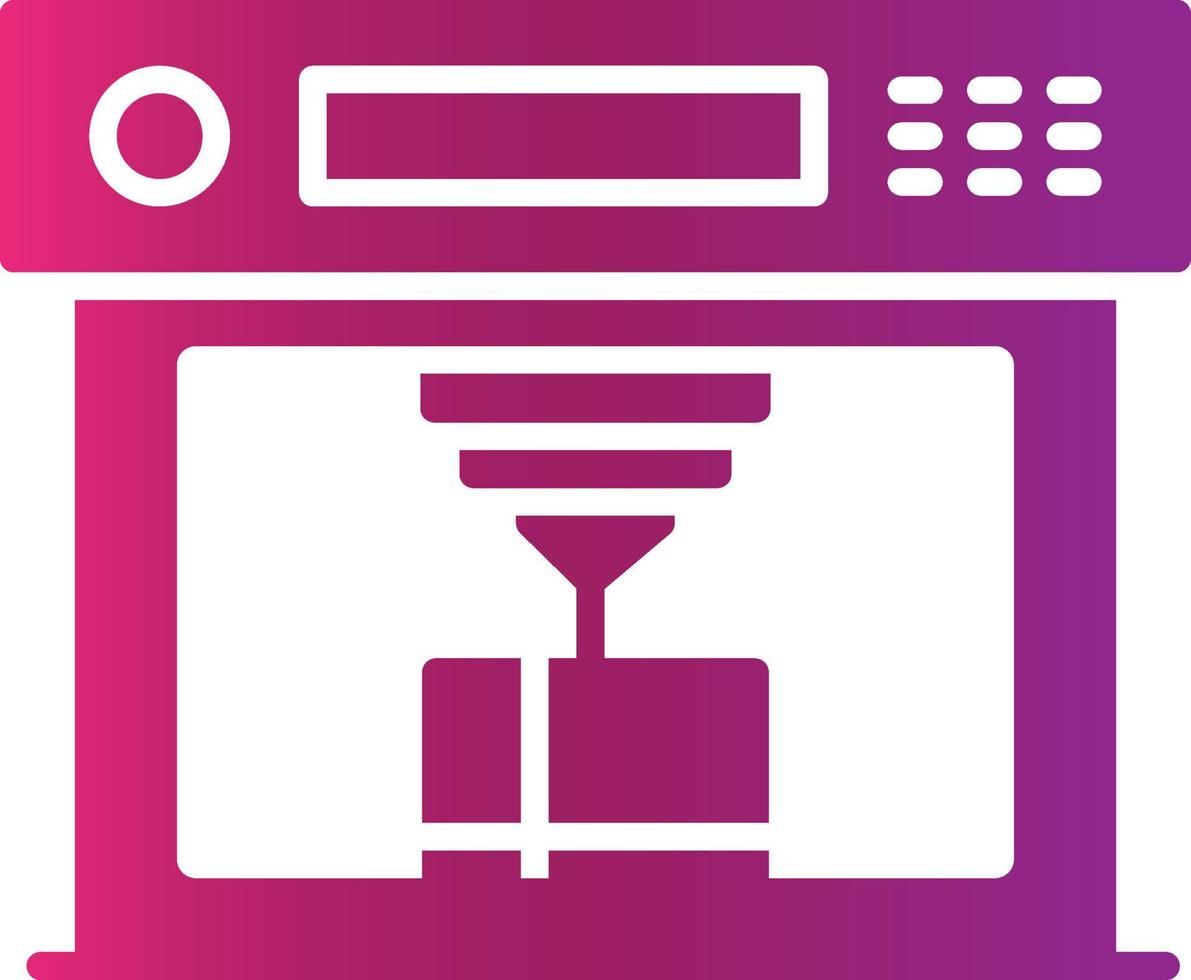 3d Printer Creative Icon Design vector