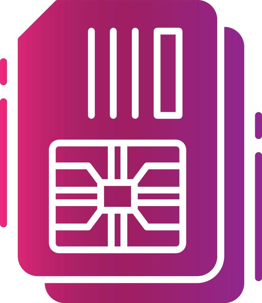 Simcard Creative Icon Design vector