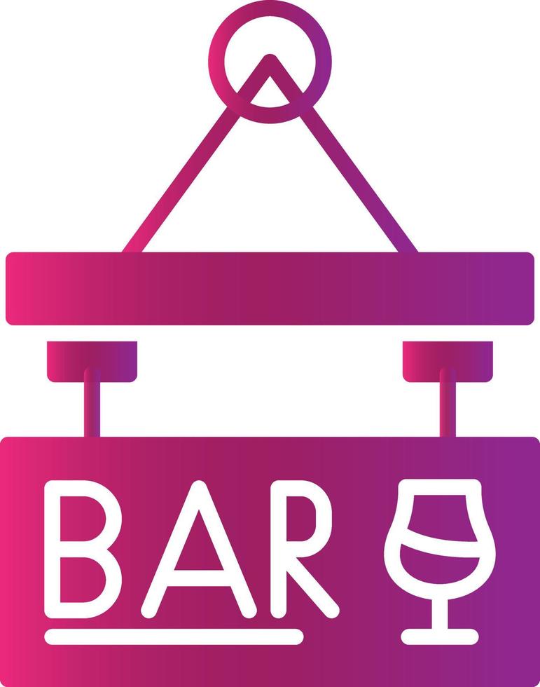 Bar Sign Board Creative Icon Design vector