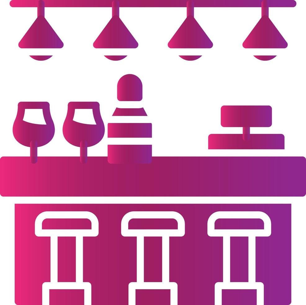 Bar Counter Creative Icon Design vector