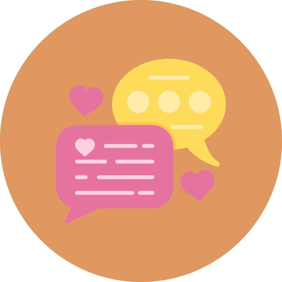 Love Chat Creative Icon Design vector
