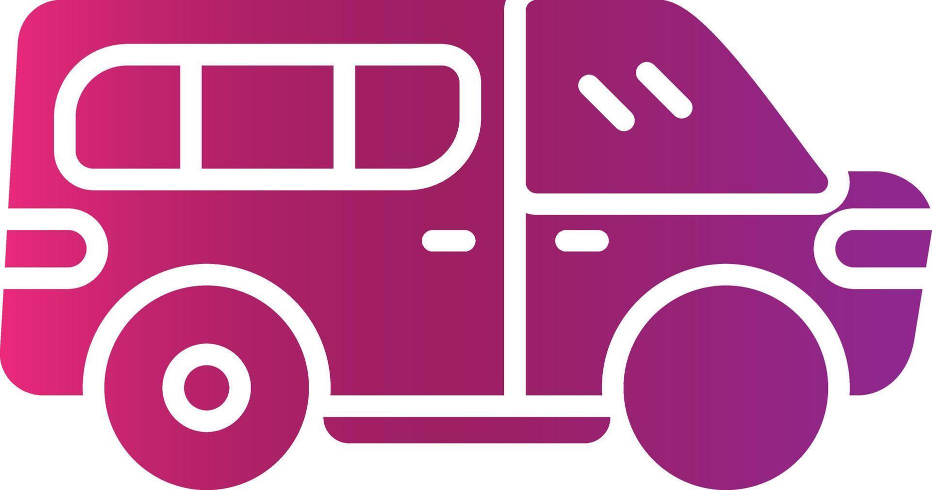 Minivan Creative Icon Design vector