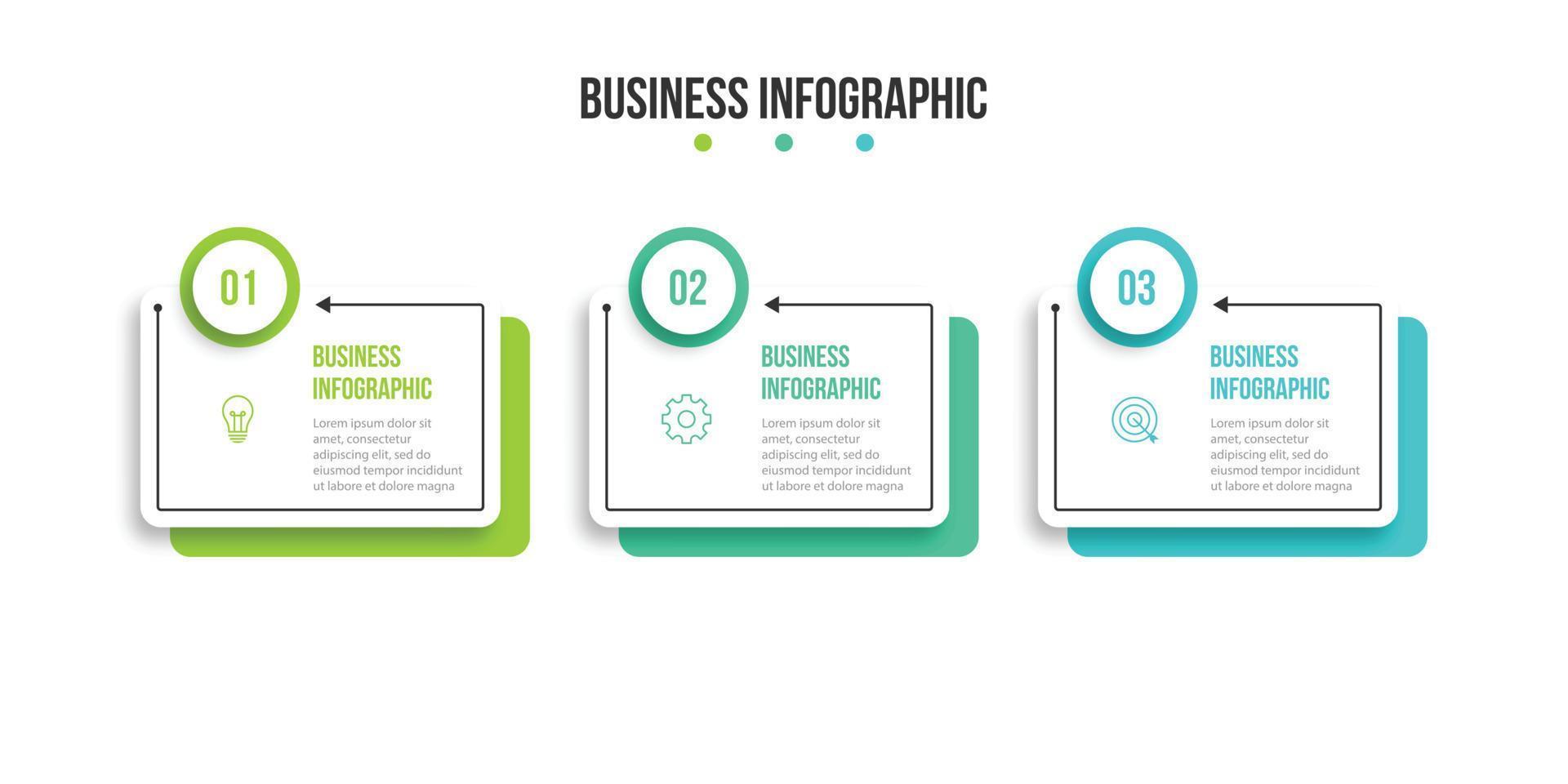 elemento de diseño infográfico de línea de tiempo y opciones de número. concepto de negocio con 3 pasos. se puede utilizar para diseño de flujo de trabajo, diagrama, informe anual, diseño web. plantilla de negocio vectorial para presentación. vector