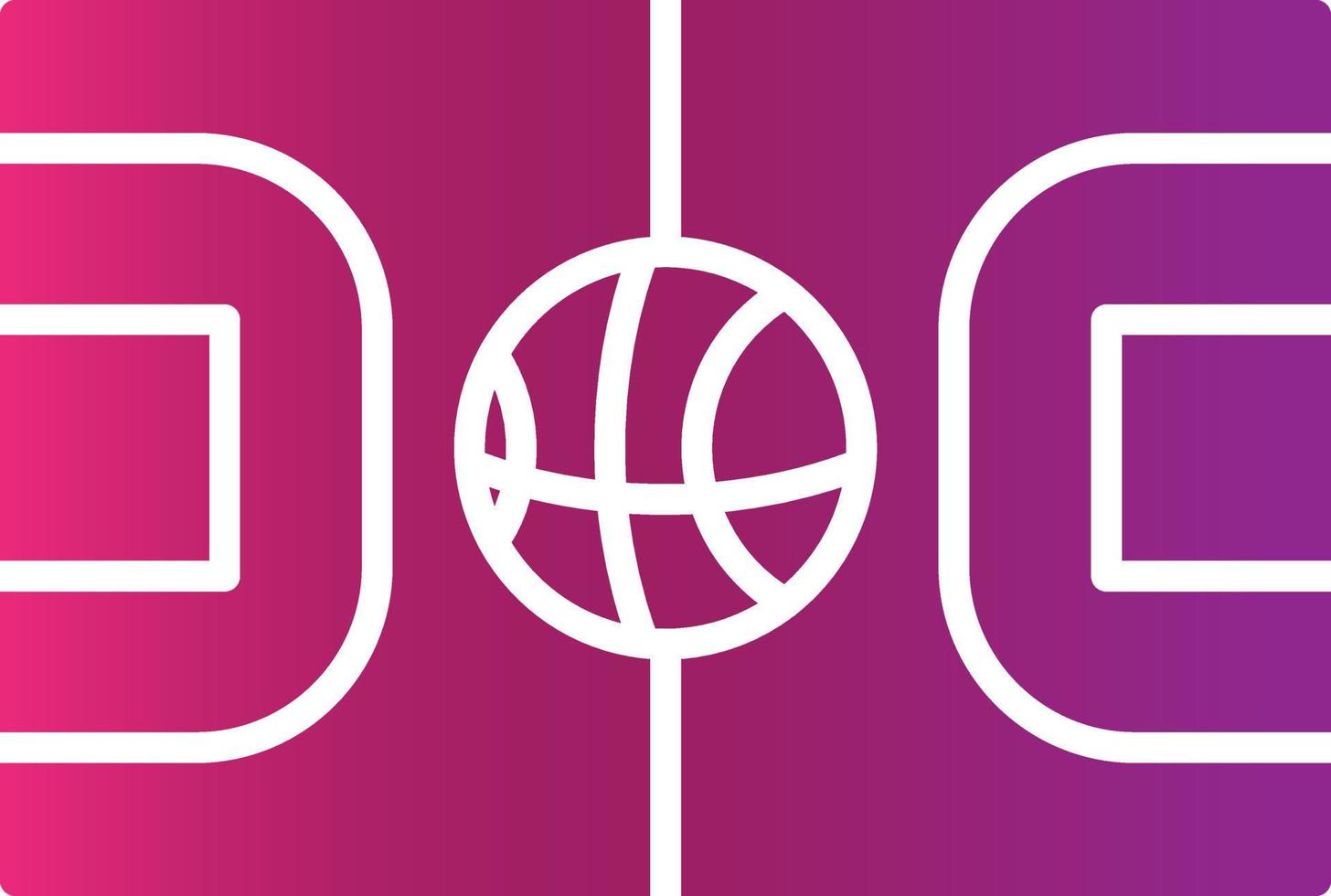 Basketball Court Creative Icon Design vector