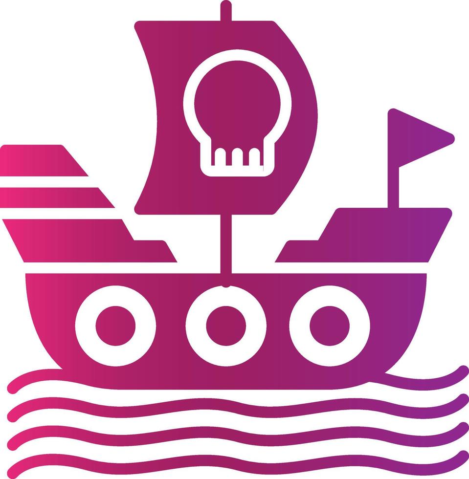 diseño de icono creativo de barco pirata vector